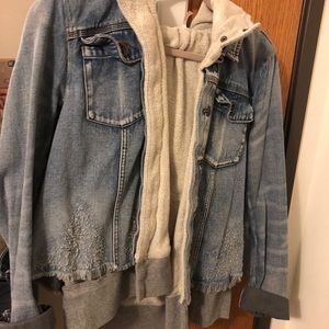 Distressed Free People Jean jacket